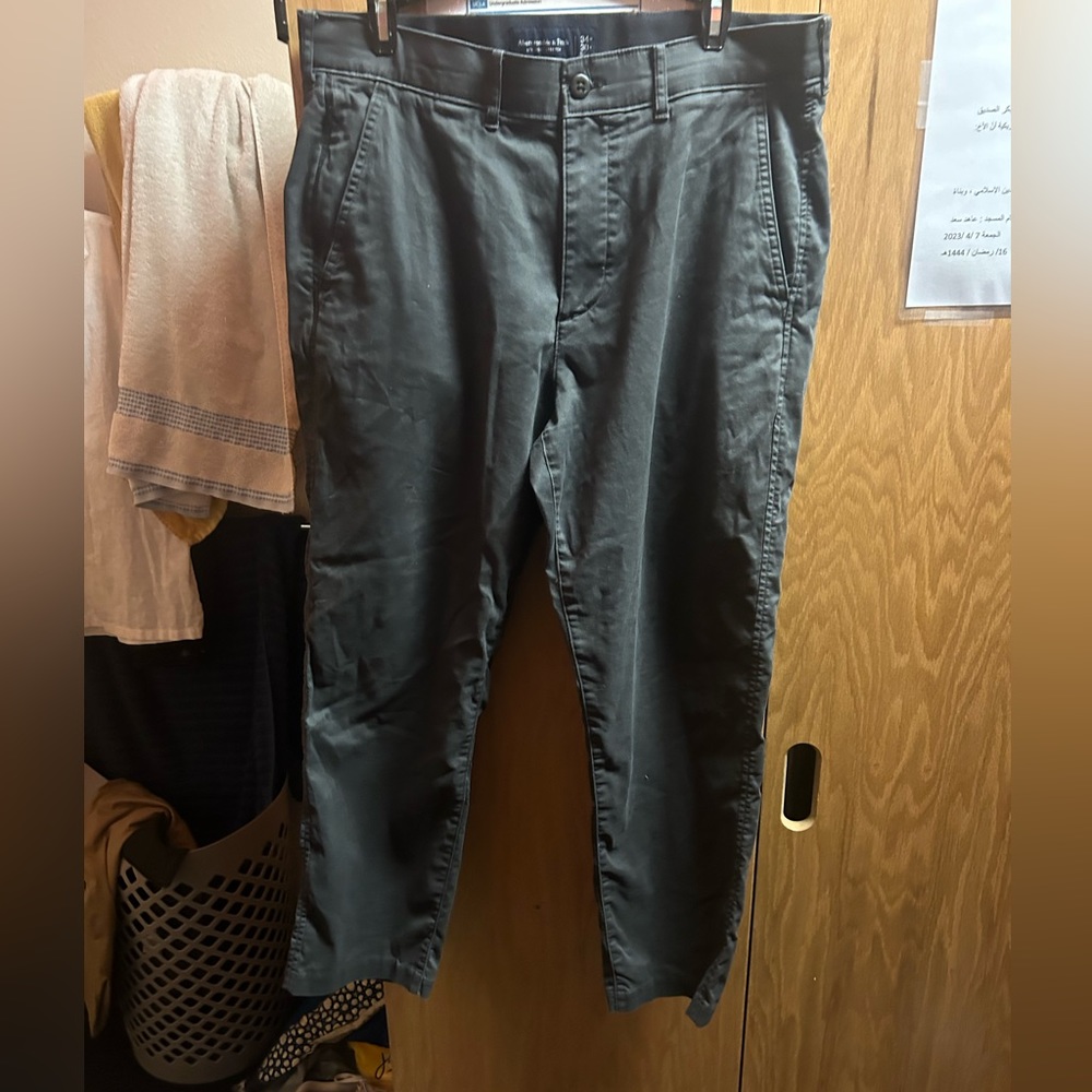 Abercrombie Black Stretch Chinos Size 34